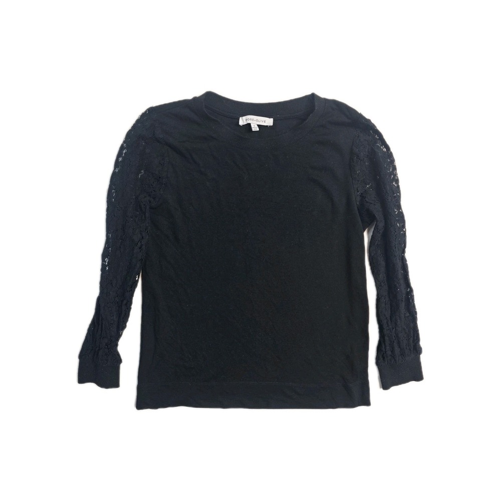 Rose Olive Women's Black Long Sleeves Shirt Small